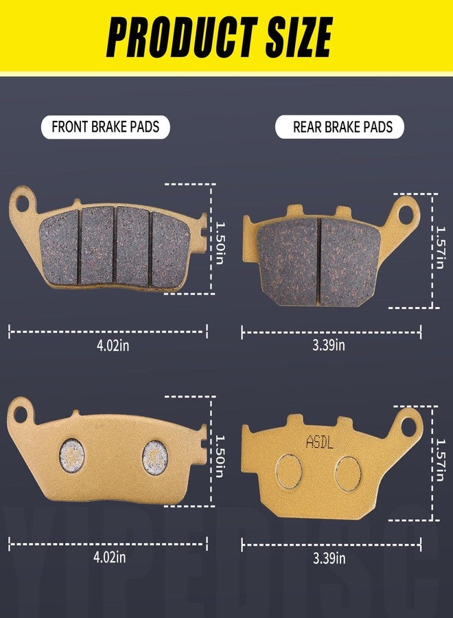 YIPEDISC Brake Pads Kit Ceramic Fiber Fit for Honda CBR300RA NC 750 NC750X 2014-2021 NC750D 2013-2020 for Rebel 300 CMX300 2018-2021 for Suzuki V-Strom 250 DL 250 2018-2021 - Image 3