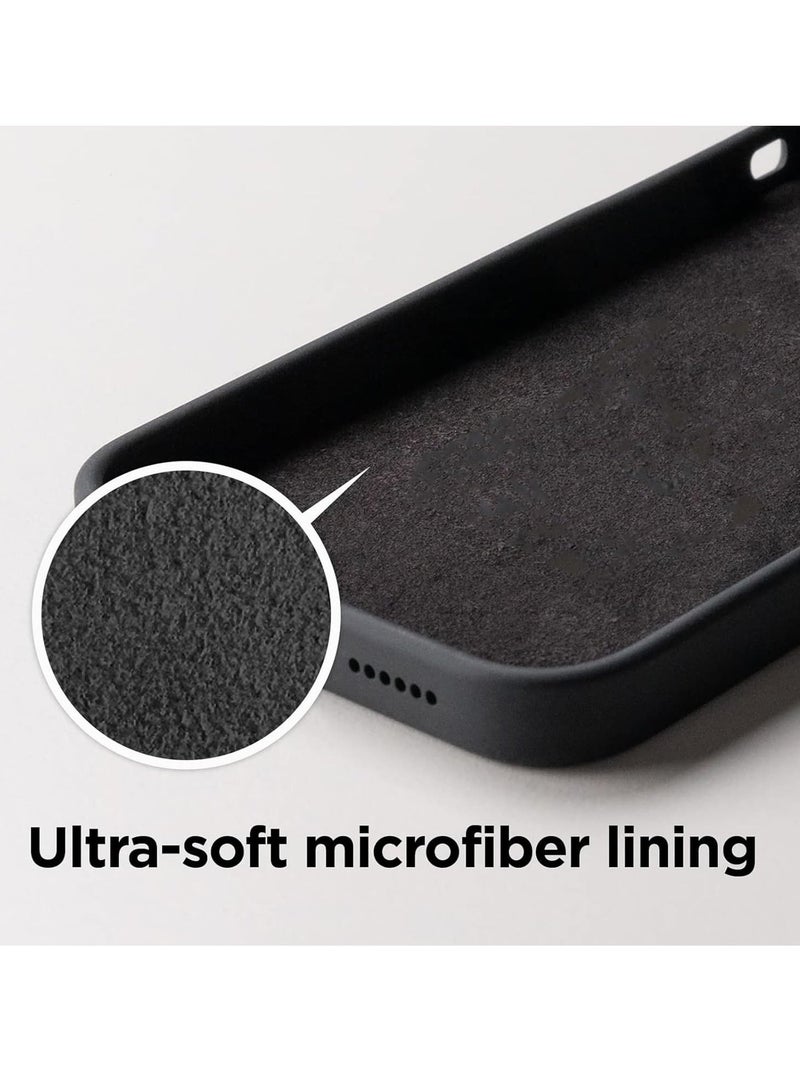 راكسوم [3 في 1] غطاء حماية لهاتف آيفون 15 مع واقي شاشة من الزجاج المقوى 9H، غطاء حماية فاخر من السيليكون السائل المقاوم للصدمات، غطاء هاتف نحيف لهاتف آيفون 15 (2023) (آيفون 15، أسود) - Image 5