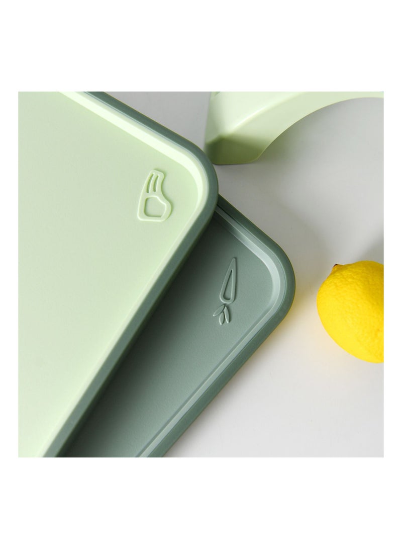 Fissman 2pcs Index Chopping Boards 34x28 cm With Holder Green Plastic+ TPR  - Image 4