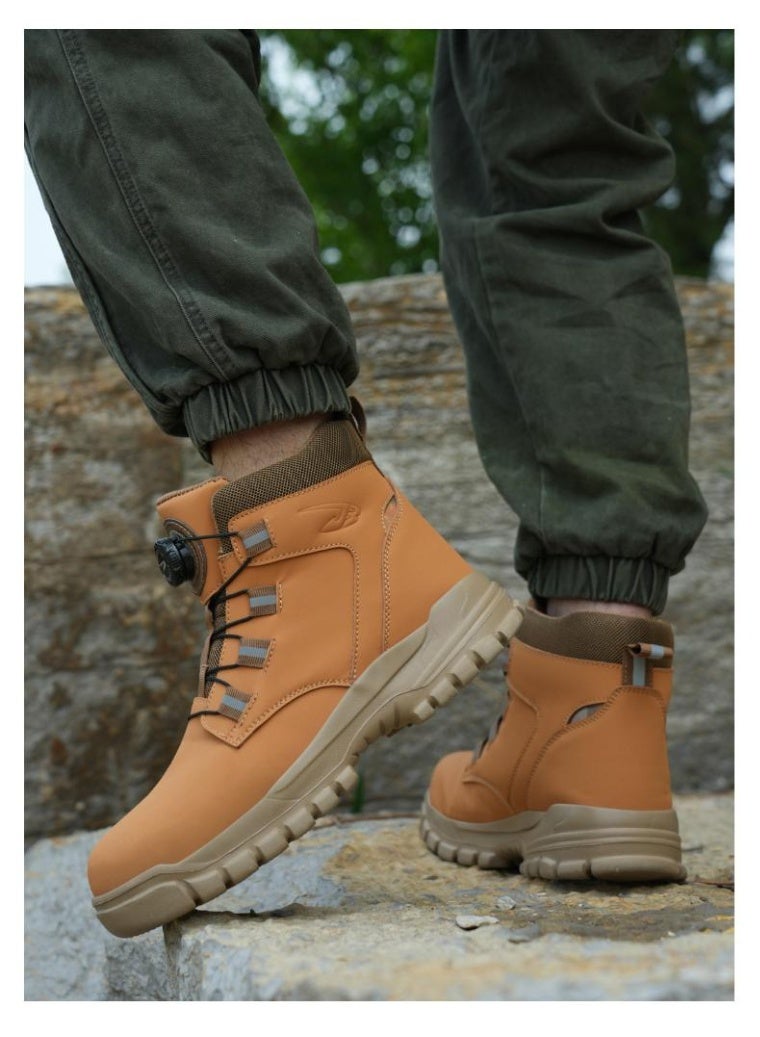 NIBEMINENT Safety Shoes Steel Toe Work Shoes Men Lightweight  Industrial Work Boots Anti-puncture Protection Tactical Boots - Image 2