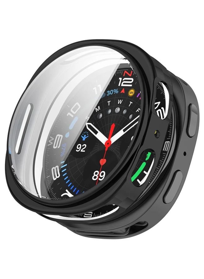 غطاء واقي ذهبي وردي لساعة Galaxy Watch 8 مقاس 44 مم مع حامي الشاشة - Image 1