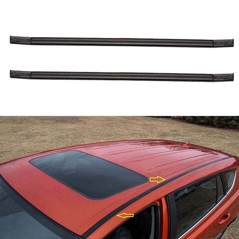 2 Pcs Black Roof Trim Molding Sealing Strip Kit Replacement for 20092013 Corolla