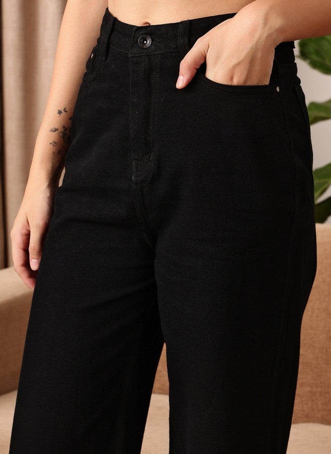 STREET 9 Comfort Straight Fit Black Jeans for Women - Image 5