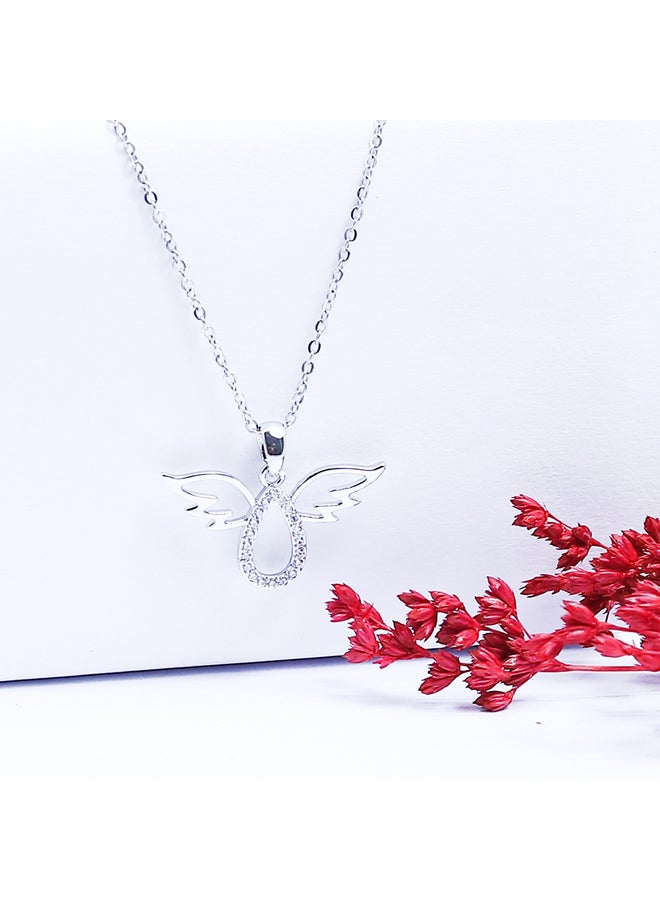 FLUFFY wings Soft Necklaces Of Fluffy Women's Accessories-Silver  - Image 1