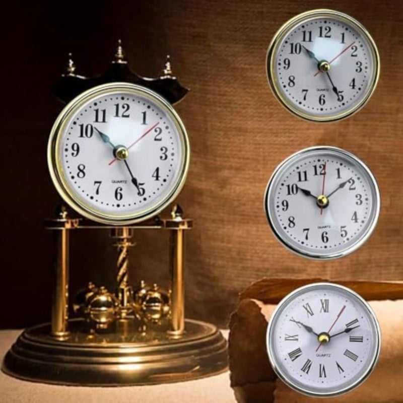 1Pc Quartz Clock Insert, Classic Clock Craft Quartz Movement Inserts, Quartz Clock Fit-up/Insert With Arabic Numeral, Mini Arabic Numeral Clock Easy to Read Repair Replacement DIY Supplies - Image 5