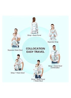 erorex Multifunction Baby Strap Waist Stool Hip Seat Baby Carrier, Suitable For 0-36 Months Baby,6 In 1 Carrying Mode,Adjustable Size, Very Suitable For Hiking Shopping Trip  - Image 4