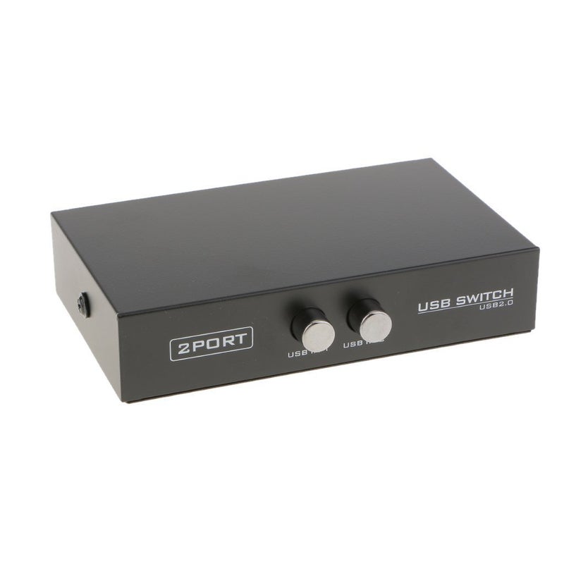 Foxmicro 2 Ports USB 2.0 Selector Switch for PC Sharing Switch Box with 1pcs 4 feet Print Scanner Cables for PC Computer Scanner Printers Projector Camera and Keyboard-FM - Image 1