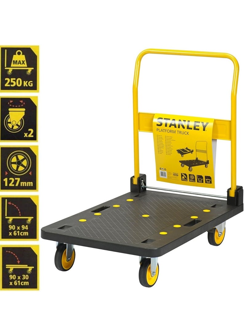 Stanley STANLEY Platform Trolley 250KG - Polypropylene Platform & Pedal Brake - Built for Commercial Warehouses, Retail Stores, Delivery Services & Professional Movers - SXWT-PC509 - Image 3