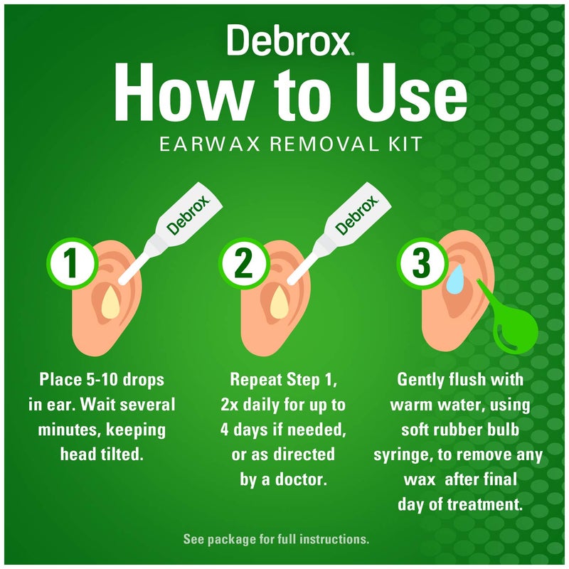 Debrox Ear Wax Removal Kit, Bulb Syringe & 0.5 Fl Oz Removal Ear Drops - Image 5