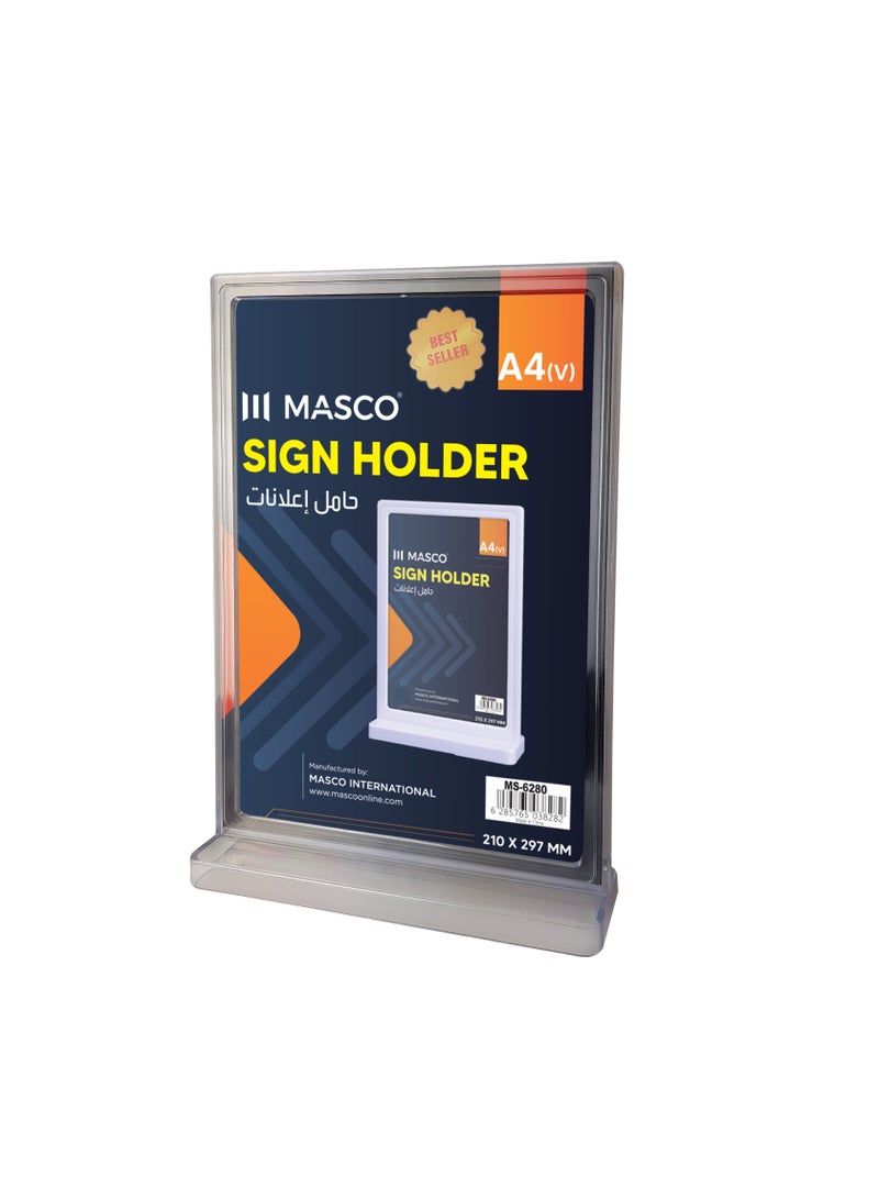 MASCO 210 x 297 Mm Clear Sign Holder