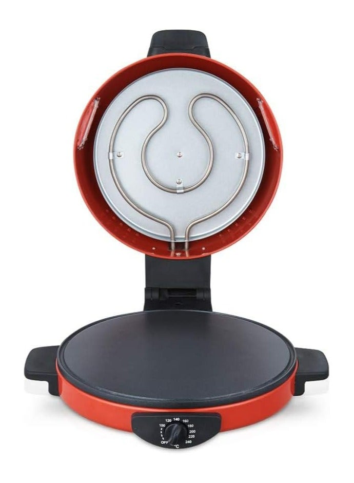 30cm Electric Roti/Tortilla/Pizza Maker NL-RM-4979, Red – Non-Stick, Multi-Functional, Adjustable Temperature Control, 1500W  - Image 3