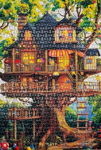 YOGEON Puzzles for Adults 1000 Pieces Fantasy Tree of Life Jigsaw Puzzles Tree House Plant Challenging Hard Puzzles as Nature Dcor Finshed Size 20 x 15 - Image 4