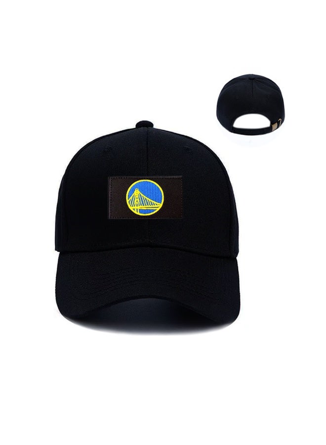 Black Golden State Warriors Embroidered Versatile Adjustable Baseball Cap