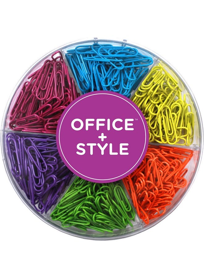 Office Style - 28 Mm Colored Paper Clips, 480-Pieces, Mixed, Medium (A1-28Mm480Pcsclrpc) - Image 1