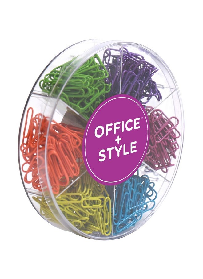 Office Style - 28 Mm Colored Paper Clips, 480-Pieces, Mixed, Medium (A1-28Mm480Pcsclrpc) - Image 1