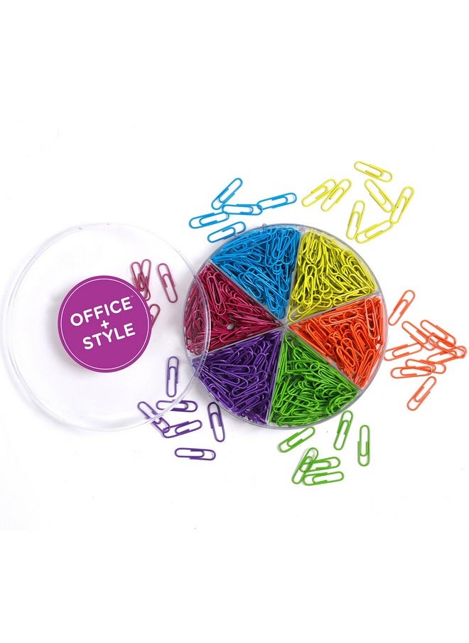 Office Style - 28 Mm Colored Paper Clips, 480-Pieces, Mixed, Medium (A1-28Mm480Pcsclrpc) - Image 1