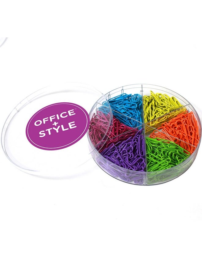 Office Style - 28 Mm Colored Paper Clips, 480-Pieces, Mixed, Medium (A1-28Mm480Pcsclrpc) - Image 1