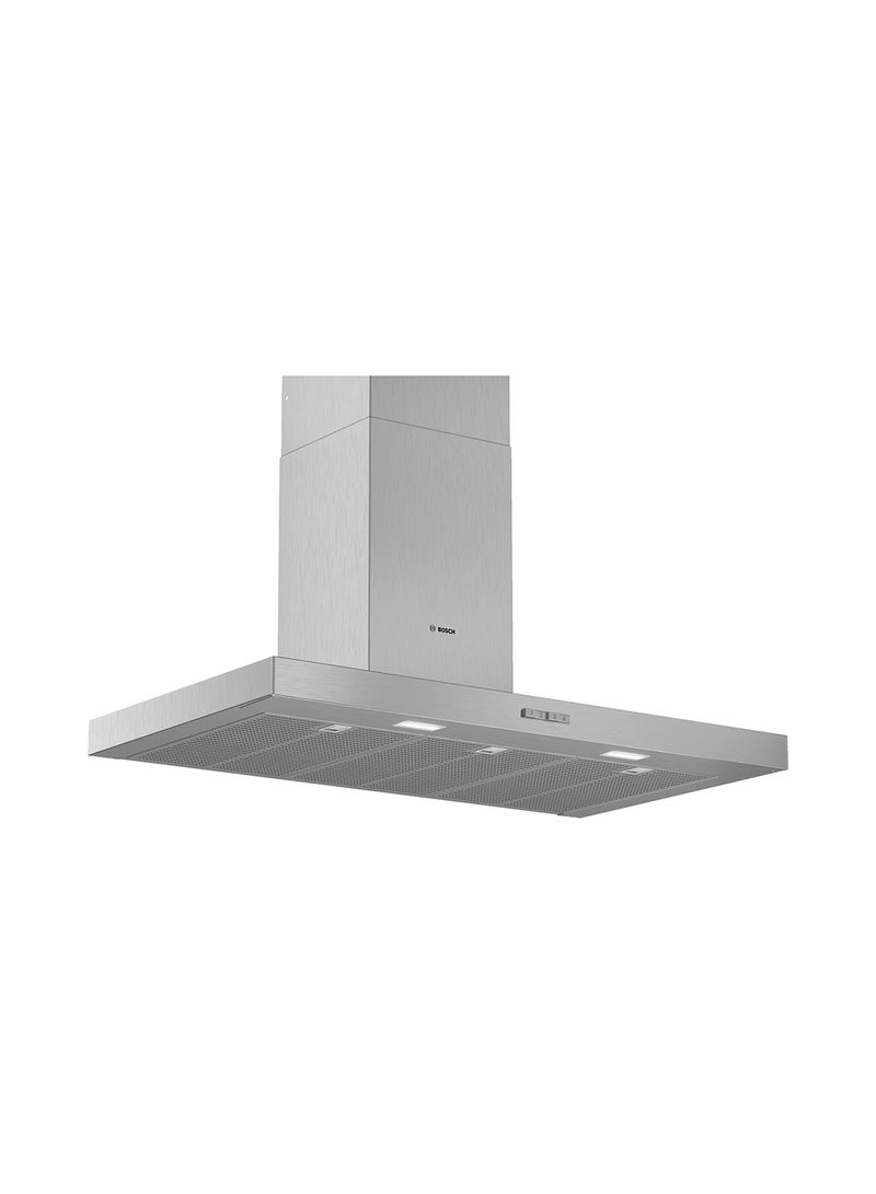 BOSCH Wall-Mounted Cooker Hood with LED Illumination, 90 cm, with High Extraction Rate Built-In 100 W DWB94BC51B Stainless Steel - Image 1