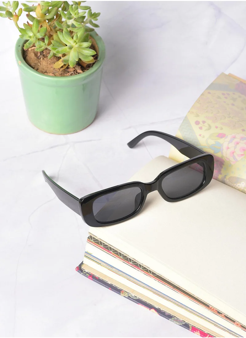 Haute Sauce Black Lens Black Rectangle Sunglasses