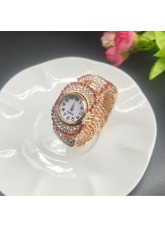Trendy Korean Ladies Quartz Diamond Bracelet Watch Red Diamond Bracelet