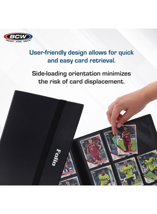 BCW BCW Basics Folio 9-Pocket Card Album - Black | Archival Safe, Side-Loading Binder | Premium Storage Solution for Trading Cards, Sports Cards, and More | 360-Card Capacity  - Image 3