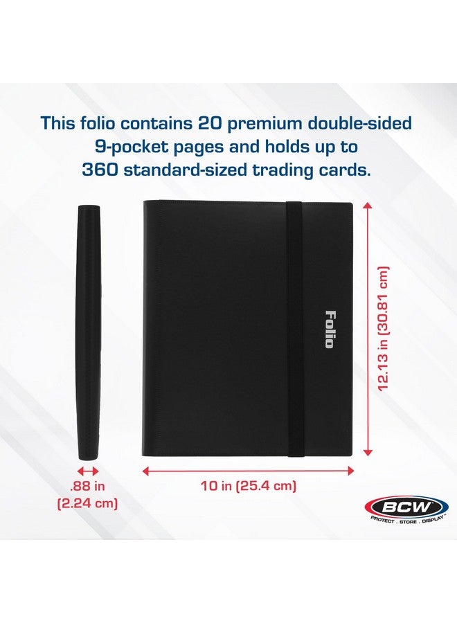 BCW BCW Basics Folio 9-Pocket Card Album - Black | Archival Safe, Side-Loading Binder | Premium Storage Solution for Trading Cards, Sports Cards, and More | 360-Card Capacity  - Image 4