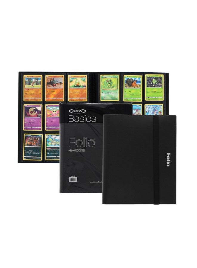BCW BCW Basics Folio 9-Pocket Card Album - Black | Archival Safe, Side-Loading Binder | Premium Storage Solution for Trading Cards, Sports Cards, and More | 360-Card Capacity  - Image 1