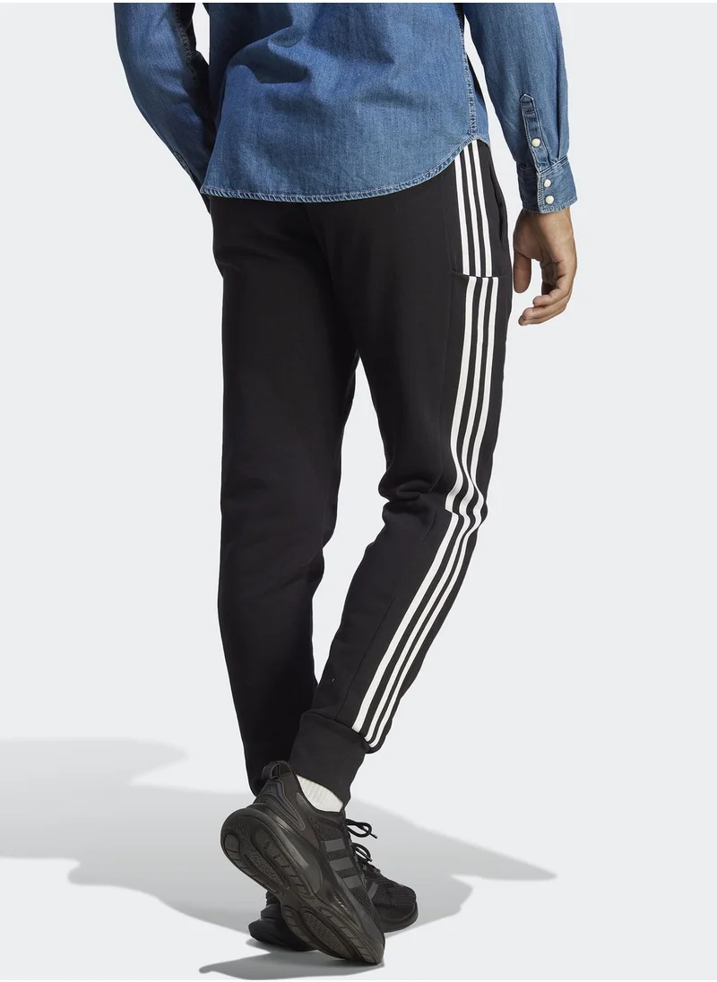 Adidas 3 Stripe French Terry Sweatpants