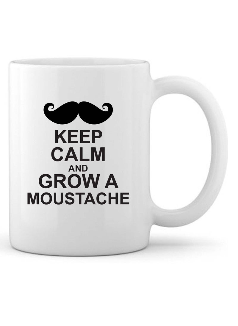 PRINTSHOP4ME - Movember Men's ProstateCancer Health Awareness Mustache Ceramic Coffee Mugs - Image 1