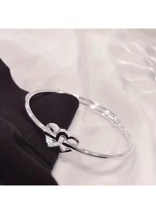 Goolsky 1pc, Double Heart Push-pull Adjustable - Sweet and Luxurious for Mother's Day, Valentine's Day, Birthdays, and Festivals - Image 3