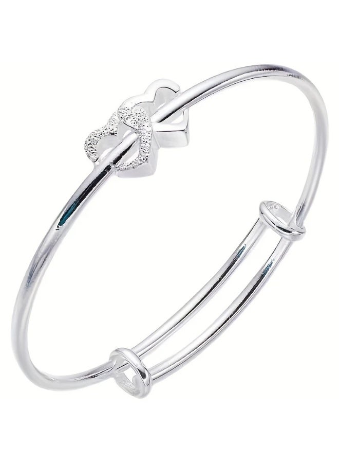 Goolsky 1pc, Double Heart Push-pull Adjustable - Sweet and Luxurious for Mother's Day, Valentine's Day, Birthdays, and Festivals - Image 2