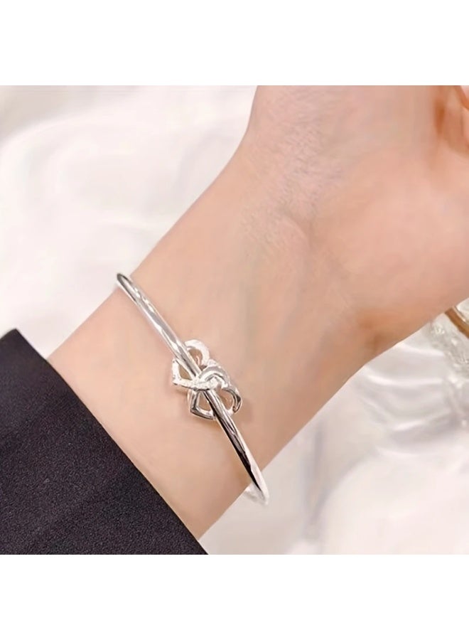 Goolsky 1pc, Double Heart Push-pull Adjustable - Sweet and Luxurious for Mother's Day, Valentine's Day, Birthdays, and Festivals - Image 1