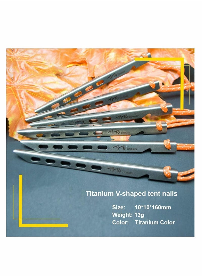 Y&D - Ultralight Titanium Tent Pegs Outdoor Camping Stakes for Sand Heavy Duty Portable Nail Garden Picnic - Image 1