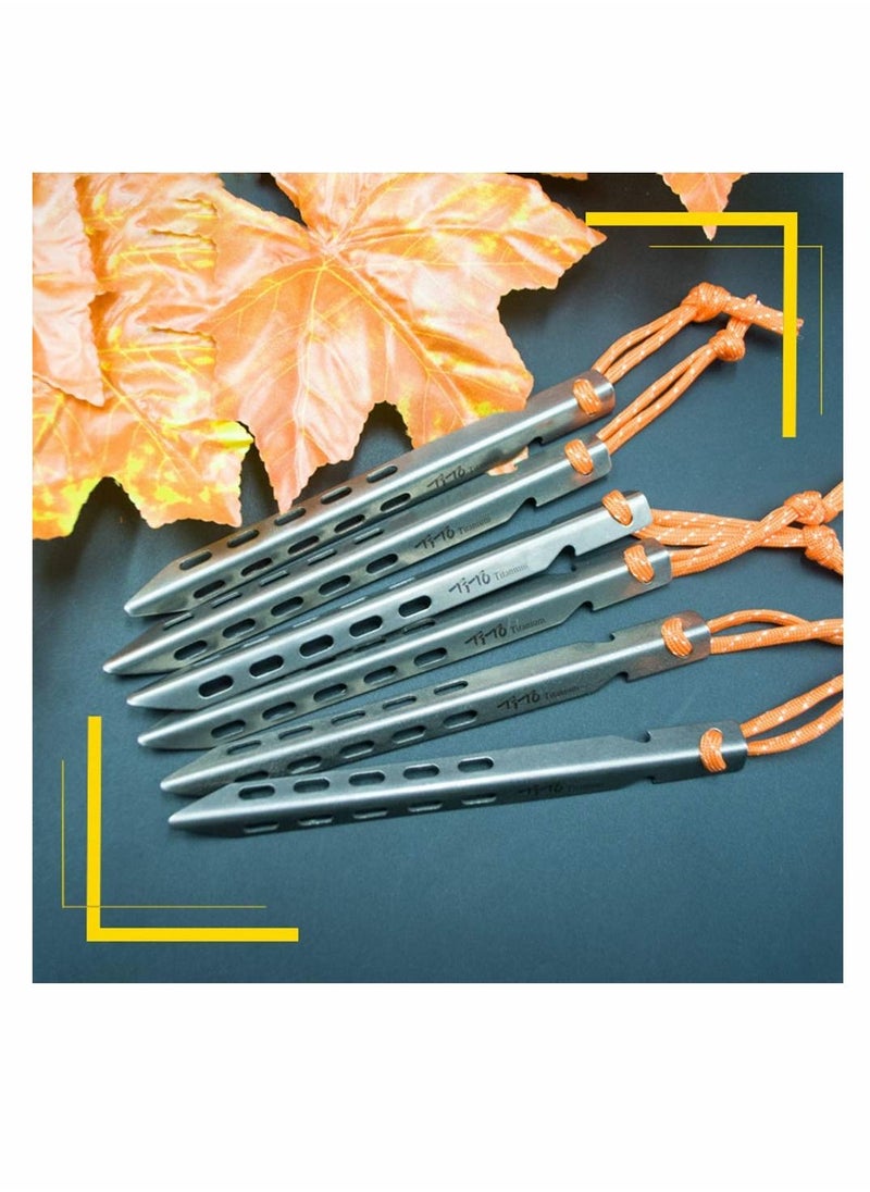Y&D - Ultralight Titanium Tent Pegs Outdoor Camping Stakes for Sand Heavy Duty Portable Nail Garden Picnic - Image 1