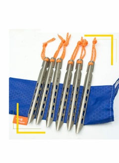 Ultralight Titanium Tent Pegs Outdoor Camping Stakes for Sand Heavy Duty Portable Nail Garden Picnic