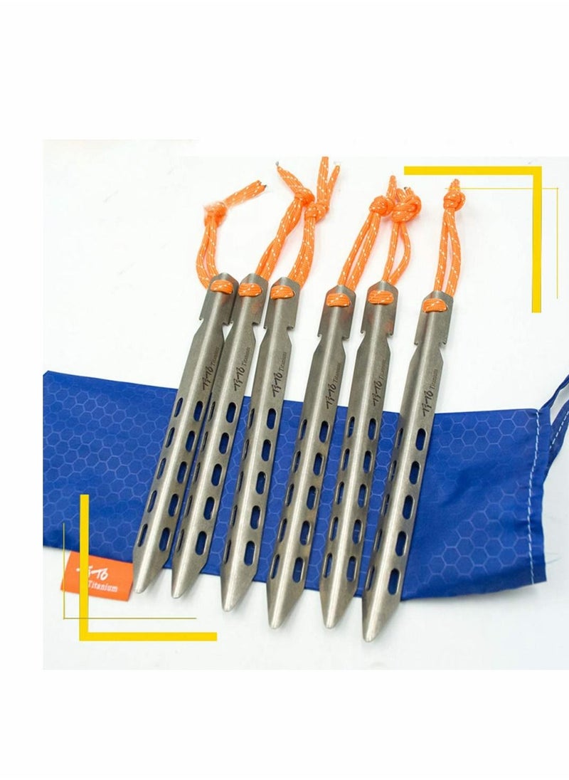 Y&D - Ultralight Titanium Tent Pegs Outdoor Camping Stakes for Sand Heavy Duty Portable Nail Garden Picnic - Image 1