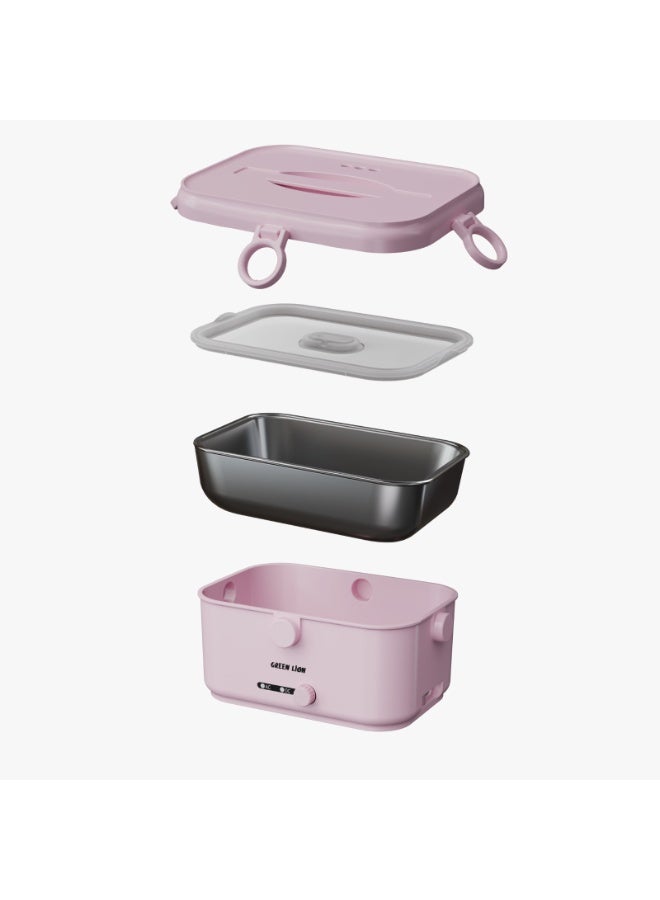 جرين ليون وعاء غداء كهربائي من الفولاذ المقاوم للصدأ مع وظيفة الحفاظ على الدفء وصندوق غداء 1.8 لتر / معزول / محمول / التحكم في درجة الحرارة 30-90 درجة مئوية / حماية السلامة / فتحة تهوية للبخار / مقبض حمل - أبيض - Image 2