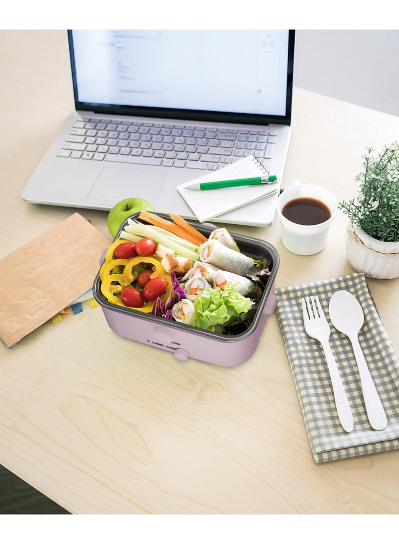 جرين ليون وعاء غداء كهربائي من الفولاذ المقاوم للصدأ مع وظيفة الحفاظ على الدفء وصندوق غداء 1.8 لتر / معزول / محمول / التحكم في درجة الحرارة 30-90 درجة مئوية / حماية السلامة / فتحة تهوية للبخار / مقبض حمل - أبيض - Image 4