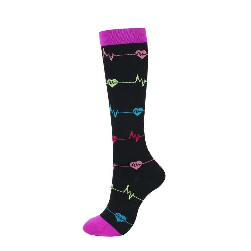 Casual Outdoor Sports Compression Socks Dropshipping Nylon Sports Stockings Love Elastic Socks - Image 1