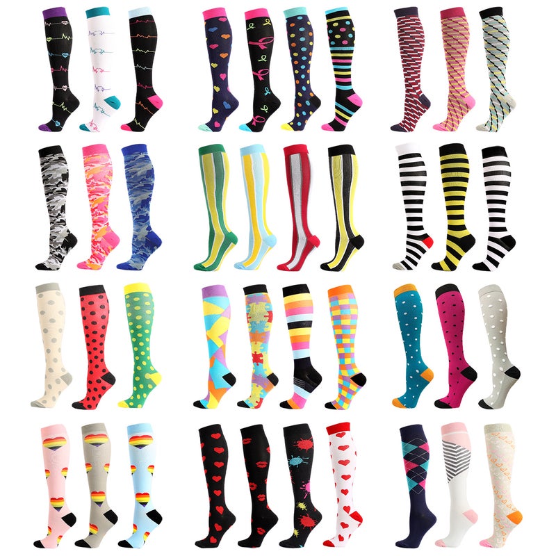 Casual Outdoor Sports Compression Socks Dropshipping Nylon Sports Stockings Love Elastic Socks - Image 3