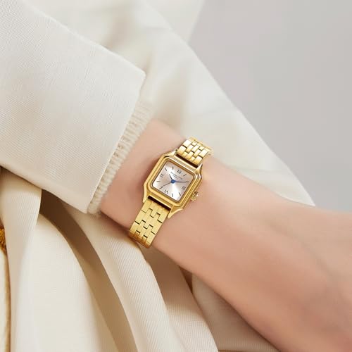 VICTORIA HYDE Womens Watch, Square Small Dial Watches for Women (Gold) - Image 5