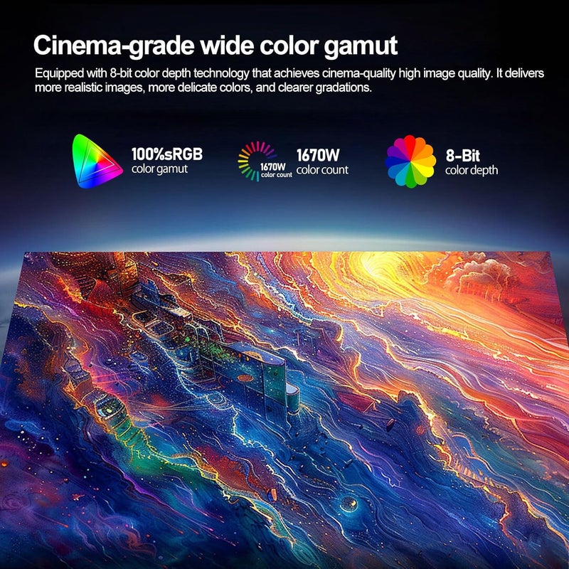 Gawfolk شاشة Gawfolk مقاس 32 بوصة، دقة 4K، تردد 60 هرتز، فائقة النحافة بدون إطار، شاشة عرض UHD (3840×2160)، تغطية sRGB 100%، سطوع 300 cd/m²، مناسبة للترفيه والمكتب والفيديو وتصميم الصور - Image 4