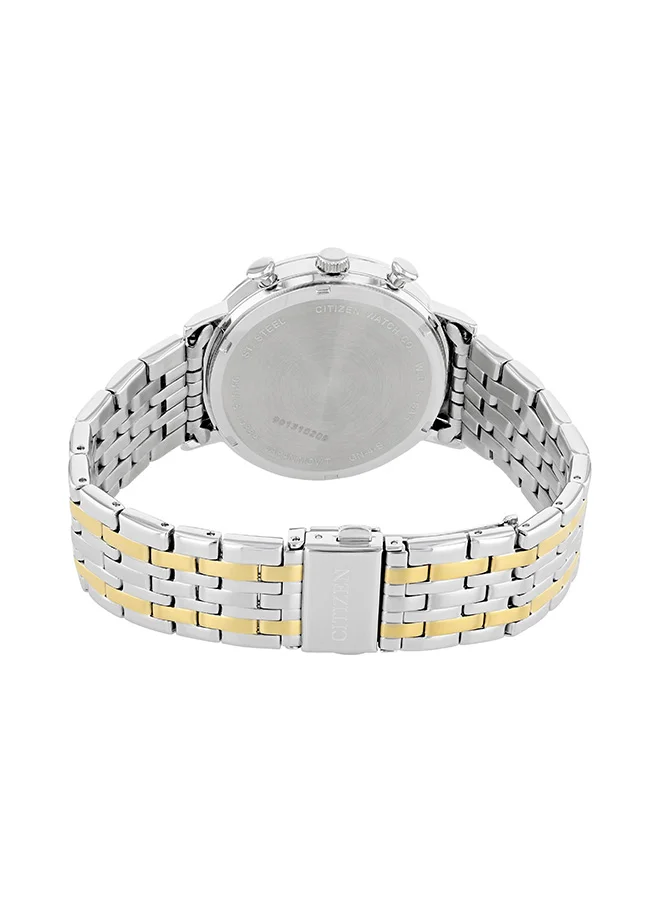CITIZEN Men's Stainless Steel with Two-tone Gold Plating Strap Quartz Chronograph Watch AN3614-54A - 39 mm