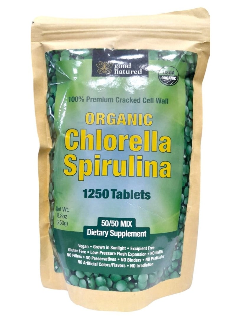 Good Natured Organic Chlorella Spirulina 1250 Tablets - Image 1