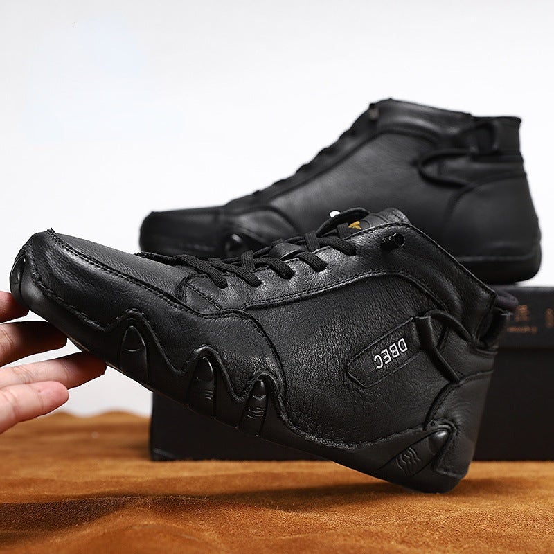 Men's High Top Casual Leather Martin Boots - Image 3
