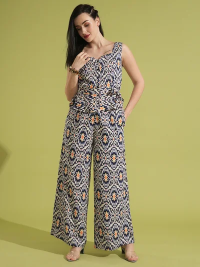 globus Women Printed Top With Trousers