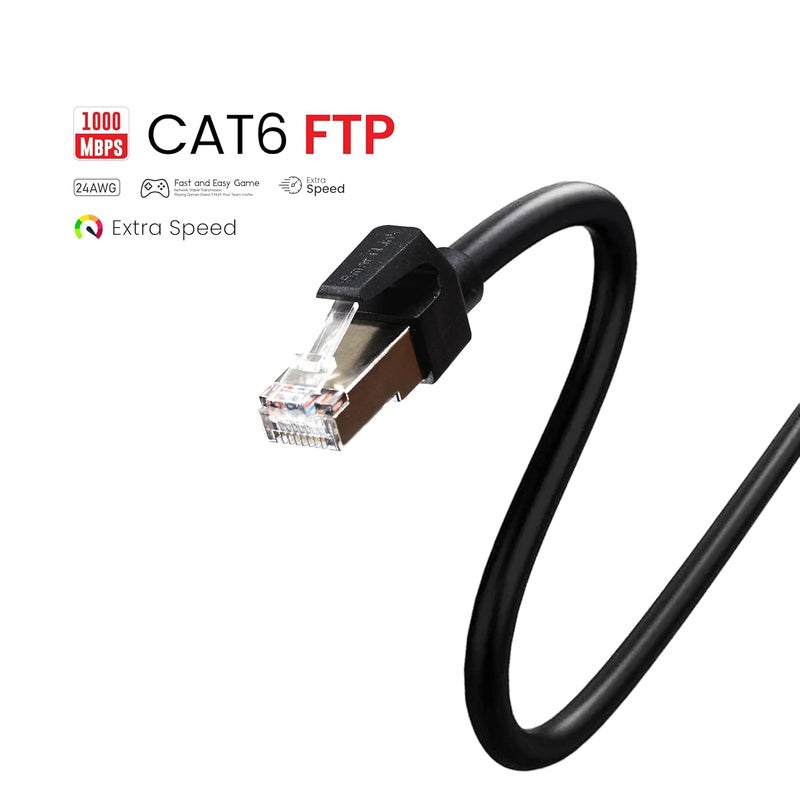 سمارت لينك إكسترا سبيد CAT6 FTP بريميوم باتشكورد أسود (1000 ميجابت/ثانية) 24AWG (15 متر) - Image 4