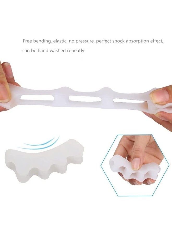 Premify Silicone Toe Separators Gel Transparent Bunion Nail Toe Spacer Multifunctional Hammertoe Straightened Corrector For Foot Pain And Nail Protection  - Image 2