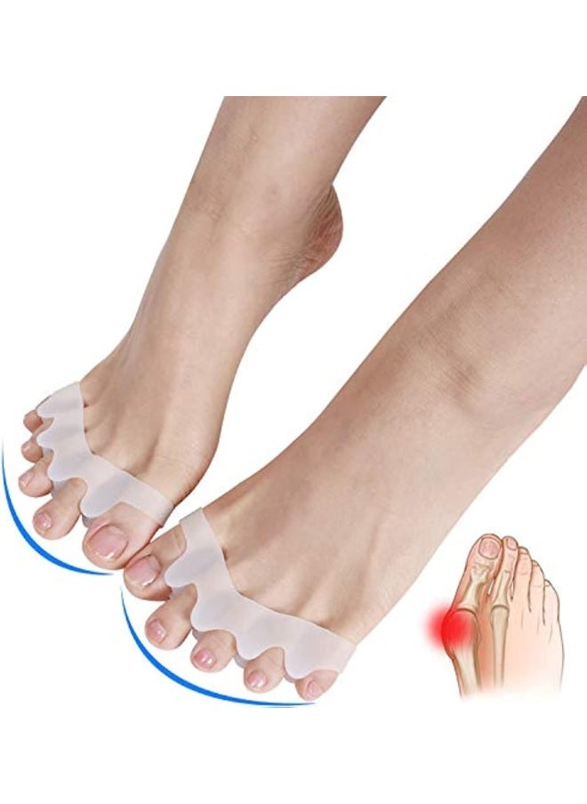 Premify Silicone Toe Separators Gel Transparent Bunion Nail Toe Spacer Multifunctional Hammertoe Straightened Corrector For Foot Pain And Nail Protection  - Image 1