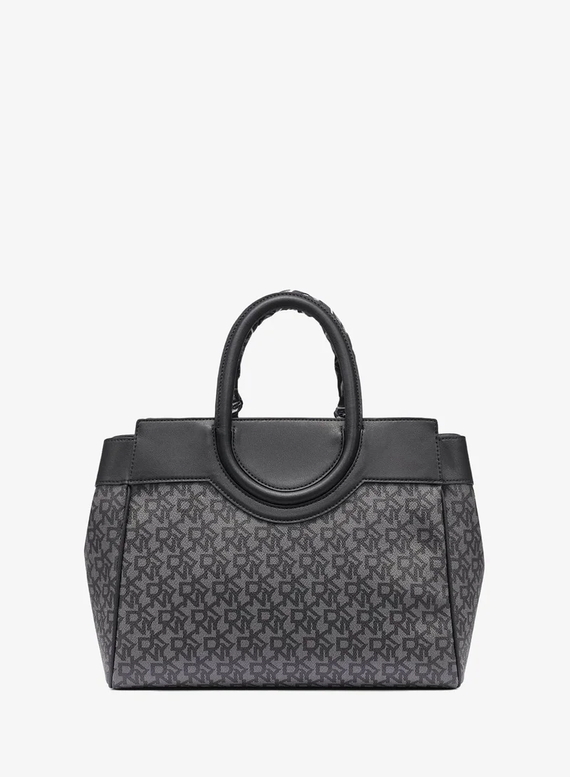 DKNY BLACK LOGO/ BLACK Daisy Medium Satchel Bag for Women | Best Price UAE